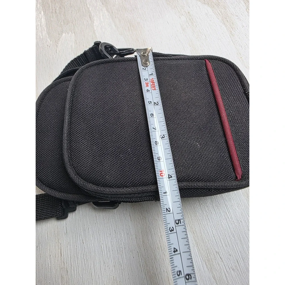 Black Canvas Camera/Crossbody Bag Small Utility Travel Pouch Minimalist Y2K